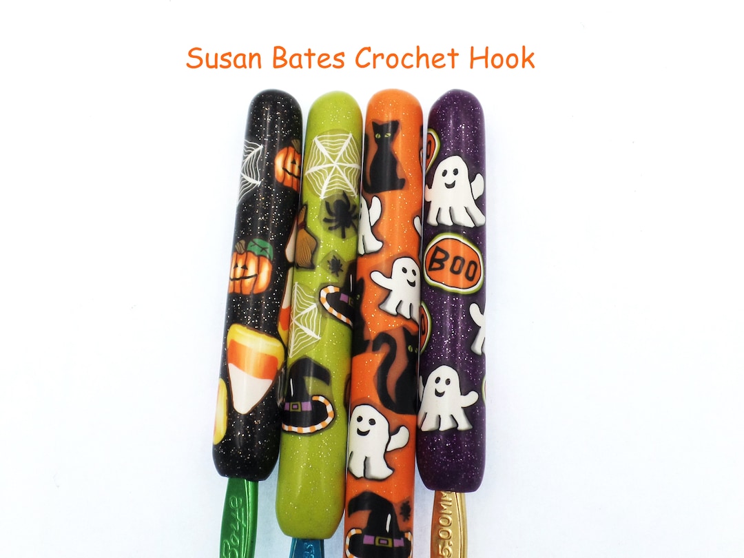 Halloween Crochet Hook, Polymer Clay Covered Susan Bates Crochet Hook ...