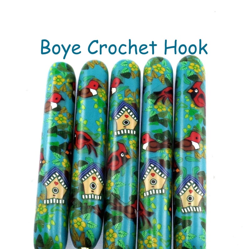 Crochet Hook Boye Polymer Clay Covered Crochet Hooks Crochet Etsy
