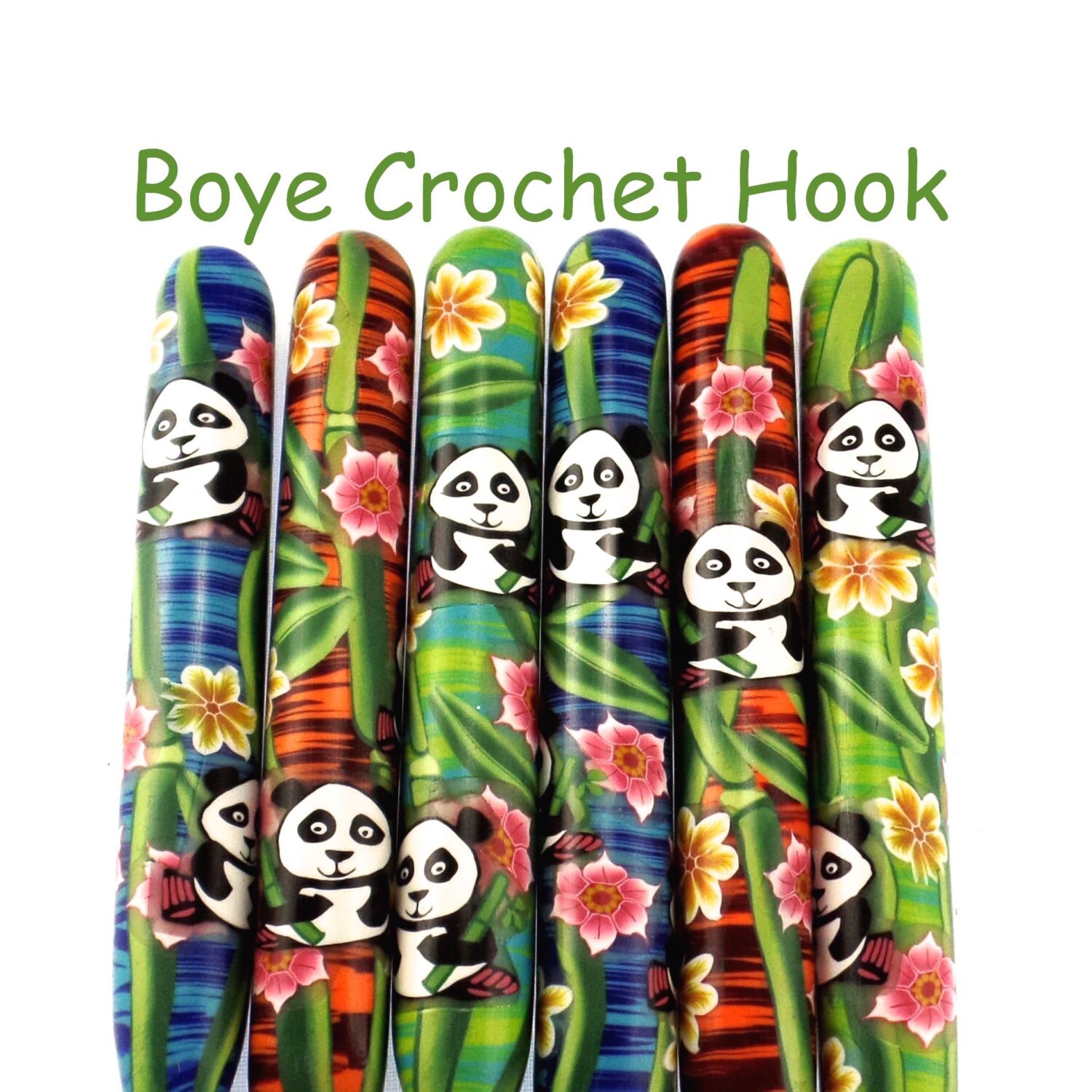 Crochet Hook Boye Polymer Clay Covered Crochet Hooks Custom Etsy