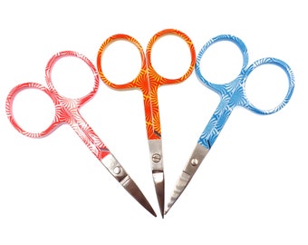 Colorful Stainless Steel Scissors, Crochet Scissors, Embroidery Scissors, Knitting Scissors, Craft Scissors, Optical Swirls