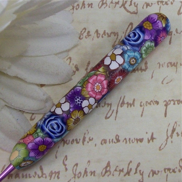 Susan Bates Polymer Clay Covered Crochet Hook, Size G 6/ 4.00mm