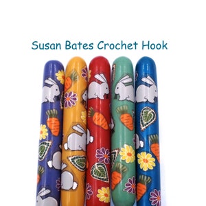 Crochet Hook, Polymer Clay Covered Susan Bates Crochet Hook, Bunny, Rabbit, Easter, Carrot
