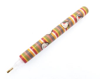 Polymer Clay Diamond Painting Pen, Diamond Embroidery Pen, Birds, Stripes