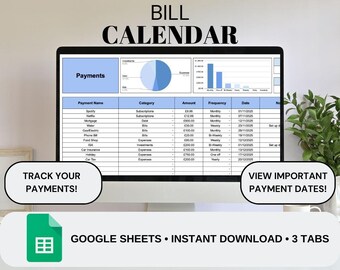 Geldschein-Kalender | Buchhaltungskalender | Monatliche Rechnungen Tracker | Personalausweis | Wechselkalender | Schlaue Rechnungskalender