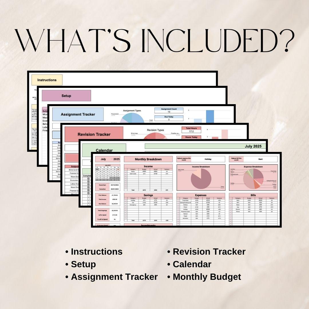 Student Planner | Assignment Tracker | Revision Tracker | Budget ...