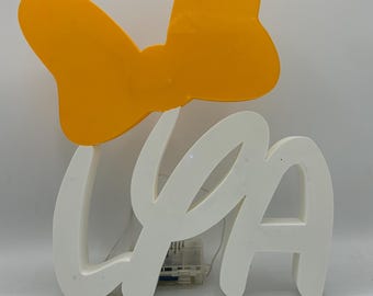 Minnie Personalized Name Lamp - Inspired by the Disney Universe - Unique Gift - USB LED Fairy Decor
