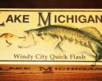 Lake Sunapee Fishing Lure Boxes Lake House Decor Etsy