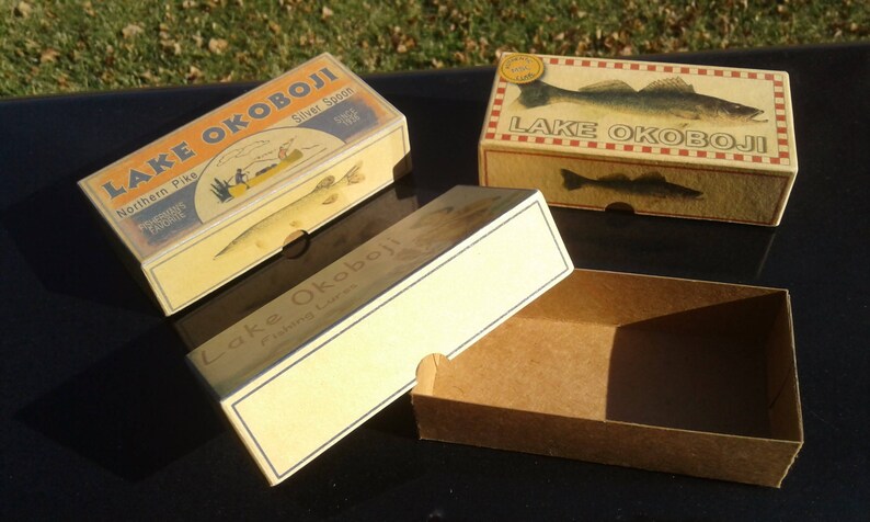Lake Okoboji Iowa fishing lure boxes lake house cabin ...
