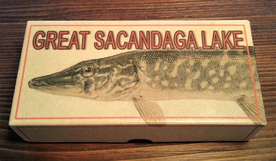 Great Sacandaga Lake House Cabin Decor Fishing Lure Boxes