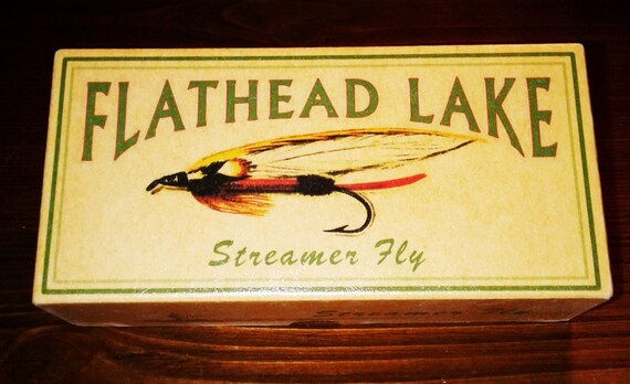 Flathead Lake Montana Fishing Lure Boxes Lake House Cabin Etsy