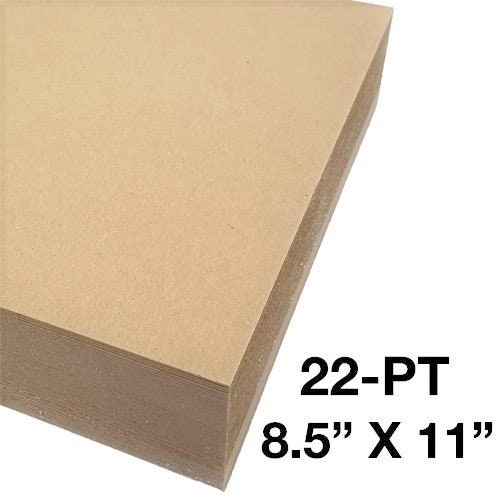 40 Sheets of Kraft Colored Chipboard Paperboard for Cricut and Sizzix  Shipped in a Sturdy Box, NOT A PLASTIC BAG 