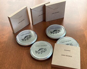 Lake George inspired wine coasters for your lake house decor