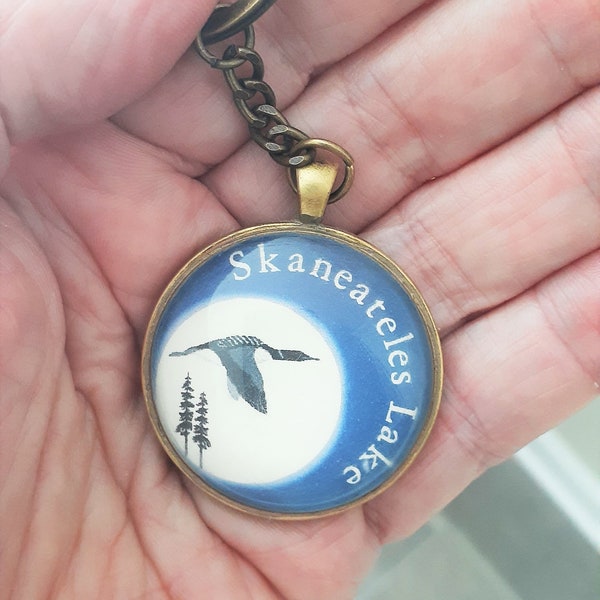 Skaneateles Lake keychain for your lake house keys