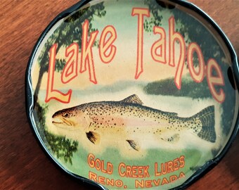 Lake Tahoe fisherman gift coasters