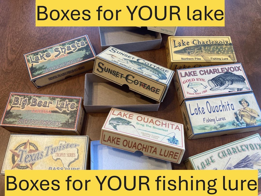 Boxes for Your Lake and Boxes for Your Custom-made Fishing Lure - Etsy UK