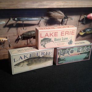 Lake Erie fishing lure boxes decor lake house cabin image 7