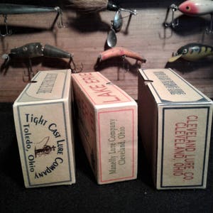 Lake Erie fishing lure boxes decor lake house cabin image 3