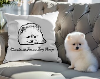 Personalized Sketch Pet Photo Pillow | Dog & Cat Gift, Pet Portrait Memorial, Animal Lover Decor, Custom Pet Pillow