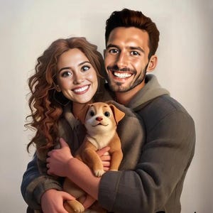 Personalisierte Bilder: 3D Cartoon Geschenke Freunde Geschenk, Freundinnen Geschenk, Mama & Papa Geschenk, Brautgeschenk, Geburtstagsgeschenk, Sketch Style