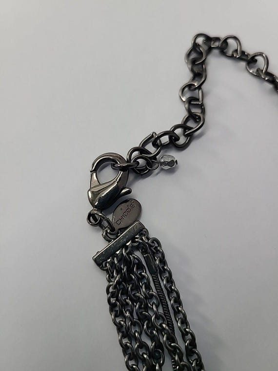 Vintage Chicos Multi Strand Necklace Gunmetal Gol… - image 16