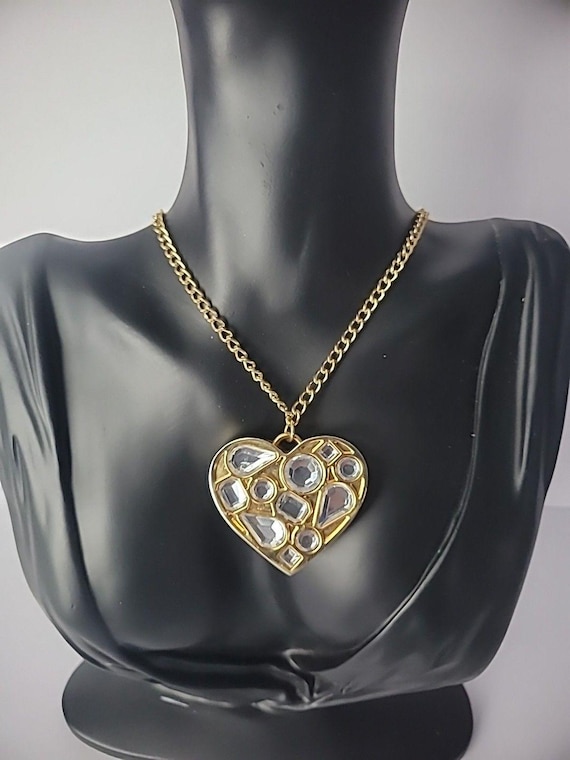 Vintage Juicy Couture Perfume Pendant Bijou Perfume Used Gold Tone Heart Necklac