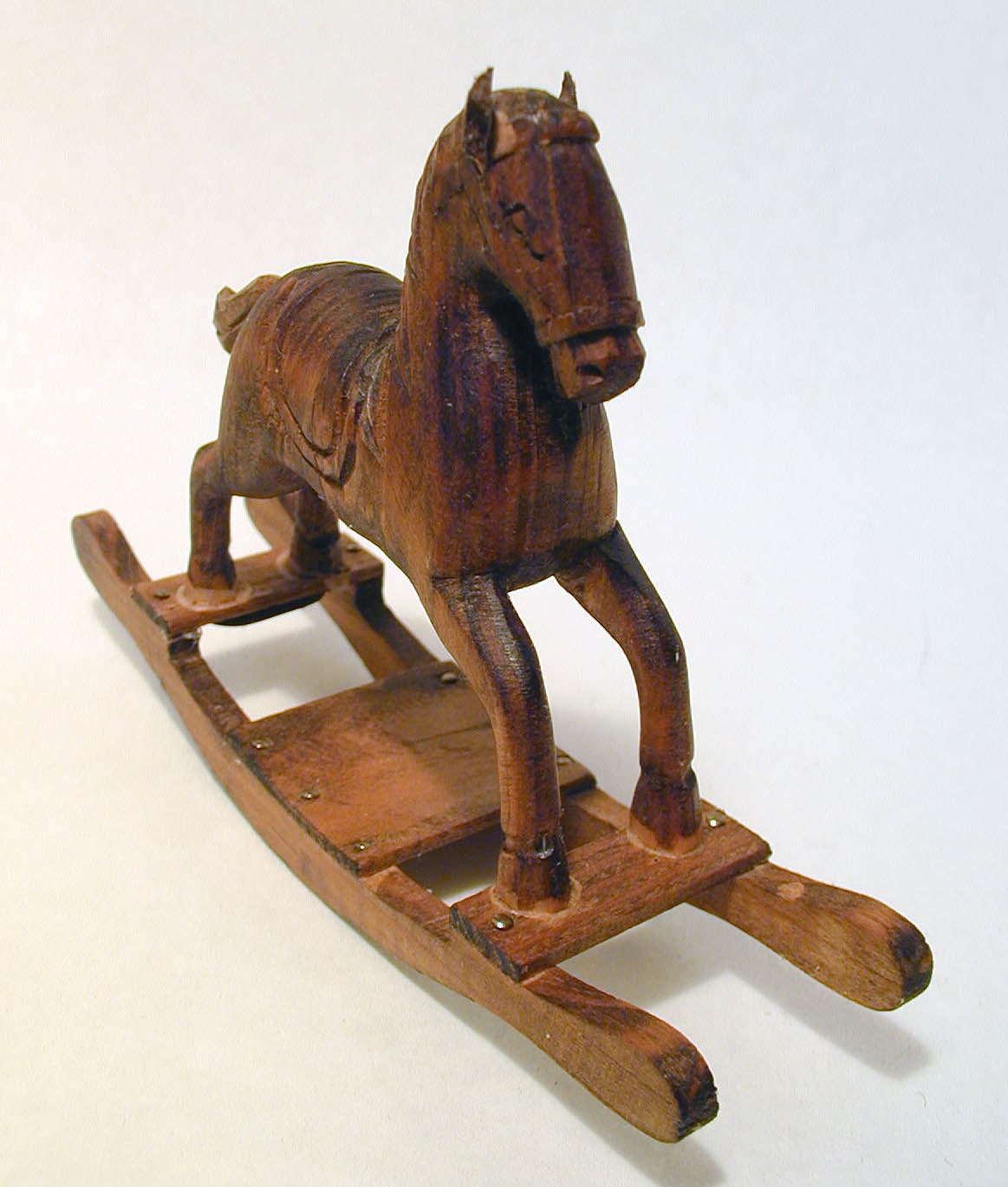 Vintage Hand Carved Small Rocking Horse Etsy