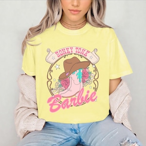Honky Tonk Barbie Graphic Tee Vintage Country T-Shirt for Summer, Festivals & Casual Wear