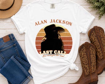 Alan Jackson Last Call Tour Shirt, Country Concert Tee, One More for the Road Finale Nashville T-Shirt, Retro Music Graphic Tee