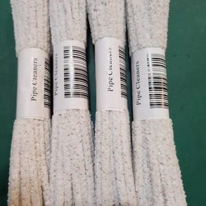 Soft Bristle White Pipe Cleaners 100% Cotton