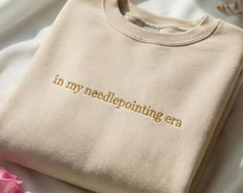 In meiner Nadelspitzen-Ära besticktes Rundhals-Sweatshirt