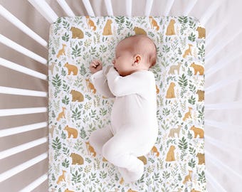 Woodland Krippe, Waldtiere Baby Bettwäsche, Wald Kinderzimmer Dekor