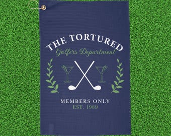 Tortured Golfers Abteilung Golf Handtuch, Damen Golf Geschenk, Pink & Grün Golf Zubehör