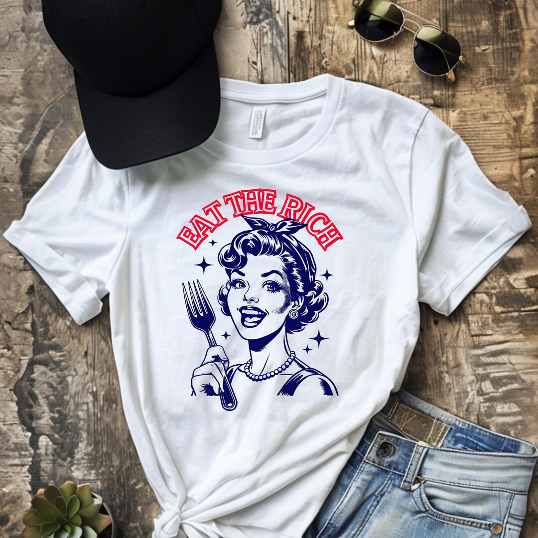 Vintage Style Socialist 'eat the Rich' Graphic Tee Shirt Socialism ...