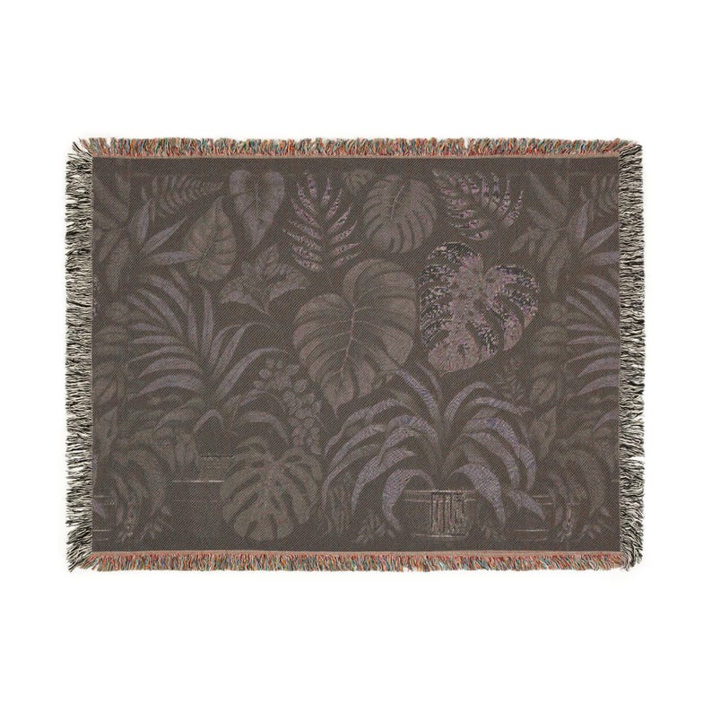 Zimmerpflanzenliebhaber-Decke, botanische werfen, gemütliche Sukkulenten-Decke, Natur-inspirierte Bettwäsche, Grün-Liebhaber-Geschenk, Schlafzimmerdekor-Monstera Bild 2