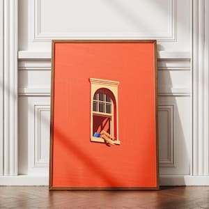 Lámina artística para amantes de los libros maximalistas: Decoración para el hogar con temática de dopamina soleada