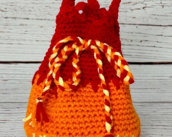 CROCHET PATTERN ONLY Fireball Dice Bag