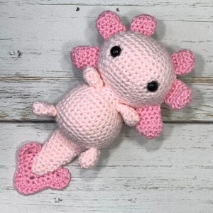 Crochet Axolotl Plushie/ Axolotl Plush Toy/ Amigurumi/ Cute Stuff Animal/  Water Dragon/ Walking Fish/ Kawaii Plushie/handmade Toy for Gift 