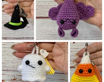 ALLEEN GEHAAKT PATROON Kleine Halloween-sleutelhanger Cuties