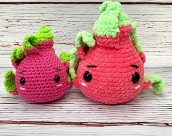 ALLEEN HAAKPATROON Haakpatroon Dragon fruit pluche amigurumi