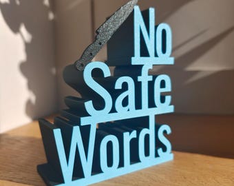 Adorno de estantería "No Safe Words" / Regalo para apagar las luces / Navessa Allen / Decoración de romance oscuro