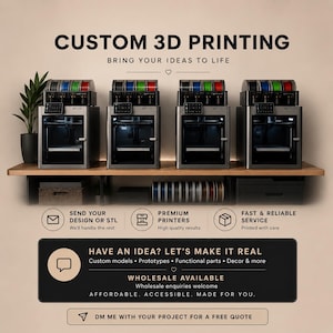 Custom 3D Printing Service | Print Your Own STL File | PLA 3D Printed Gifts, Wedding & Decor