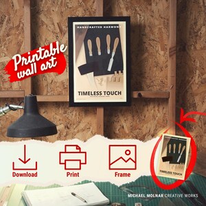 Afdrukbare muurkunst: digitale download 'Timeless Craft' voor creatieve studio's, werkruimten en workshops