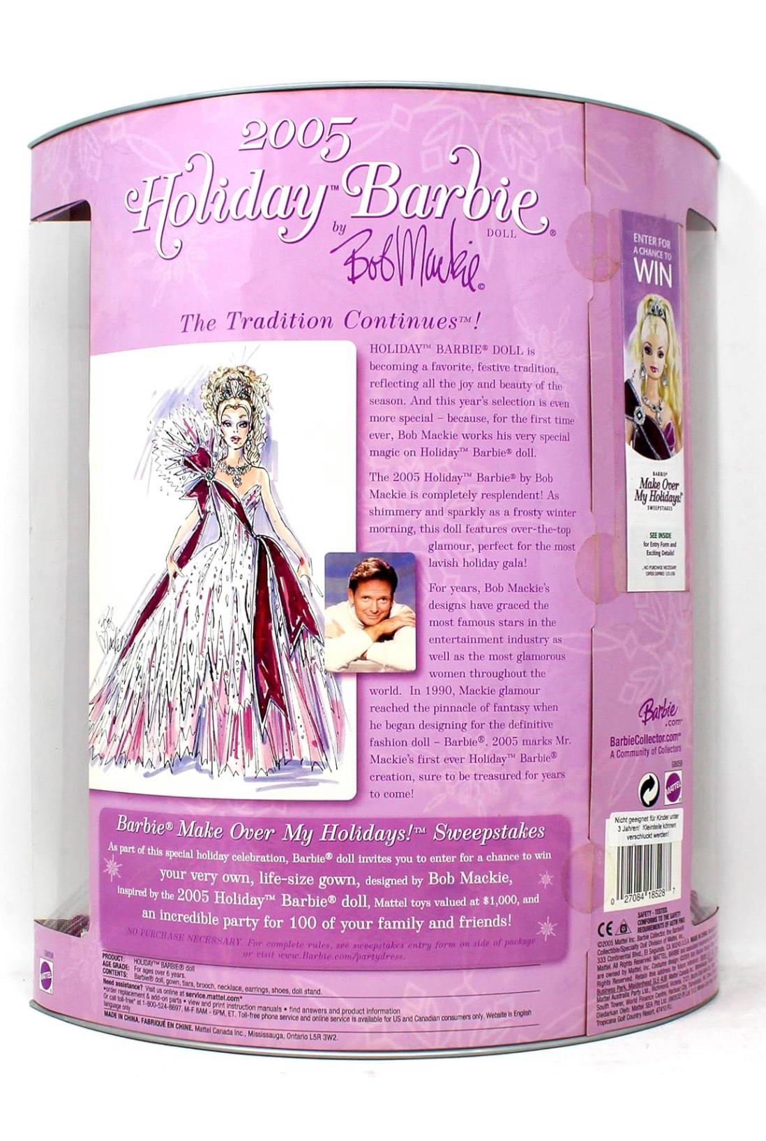 2005 Barbie Doll Holiday Collector Designed by Bob Mackie - Etsy