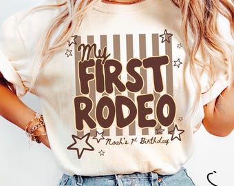 First Rodeo Birthday Shirts, Matching Family Western Birthday Tees, My First Rodeo Shirt, Cowboy Cowgirl 1st Birthday Outfit