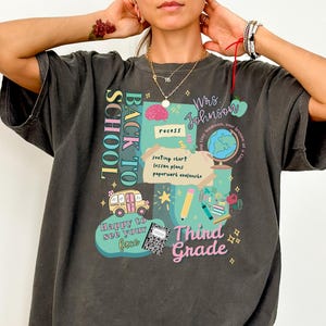 Personalized Third Grade Teacher Shirt, 3rd Grade Comfort Colors Teacher Tee, Gift for Teacher, Teacher Appreciation Gift, New Teacher Gift