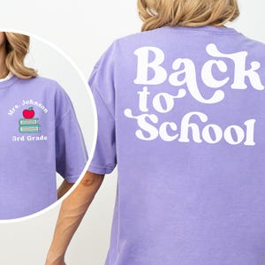 Personalized Third Grade Teacher Shirt, 3rd Grade Comfort Colors Teacher Tee, Gift for Teacher, Teacher Appreciation Gift, New Teacher Gift