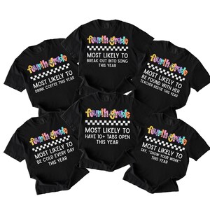 Back to School Most Likely To Fouth Grade Teacher Shirt, Funny Comfort Colors Teacher Tee, 4th Grade Team Group Shirt,Teacher Gift for Women