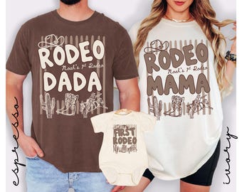 First Rodeo Birthday Shirts, Matching Family Western Birthday Tees, My First Rodeo Shirt, Cowboy Cowgirl 1st Birthday Outfit