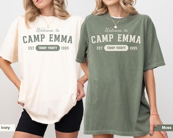 Custom Camp 30th Birthday Party Shirt, Personalized 30th Bday Camping Tees, Camp Themed Lake Dirty 30 T-Shirts, Retro Camping Birthday Gift