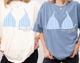 Personalized Love on the Lake Bachelorette Shirts, Custom Lake Bachelorette Shirts, Camping Lake Life Theme Tshirt, Lake Bachelorette Party